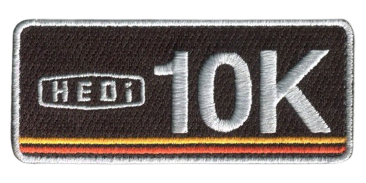 10K Running Reflective 3.5"W x 1.5"H Patch