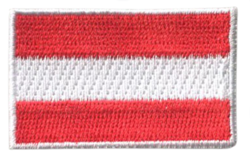 Austria Country MINI Flag 1.8"W x 1.102"H Patch