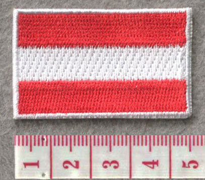 Austria Country MINI Flag 1.8"W x 1.102"H Patch