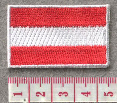 Austria Country MINI Flag 1.8"W x 1.102"H Patch