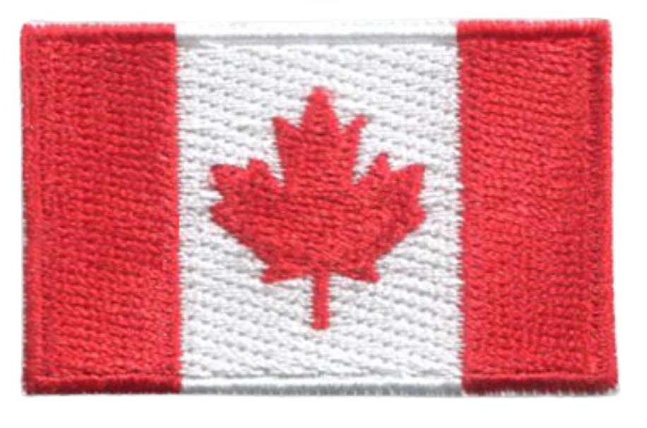 Canada Country MINI Flag 1.8"W x 1.102"H Patch