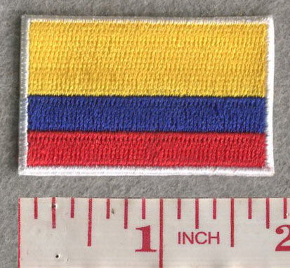 Colombia Country MINI Flag 1.8"W x 1.102"H Patch