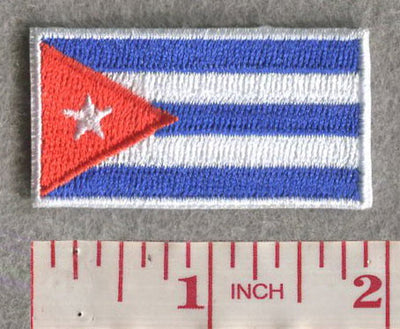 Cuba Country MINI Flag 1.875”W x 1”H Patch