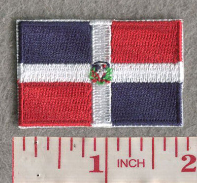 Dominican Republic Country MINI Flag 1.8"W x 1.102"H Patch