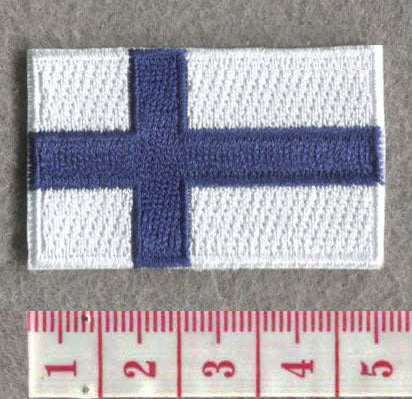 Finland Mini Country Flag 1.8"W x 1.102"H Patch