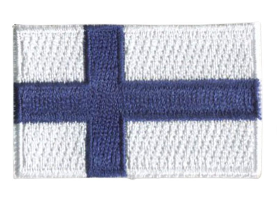 Finland Mini Country Flag 1.8"W x 1.102"H Patch