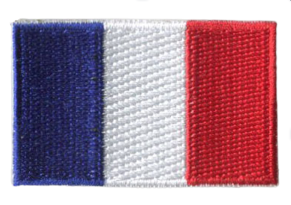 France Country MINI Flag 1.8"W x 1.102"H Patch