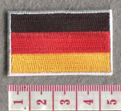 Germany Country MINI Flag 1.8"W x 1.102"H Patch