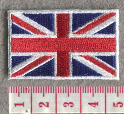 Great Britain Country MINI Flag 1.8"W x 1.102"H Patch