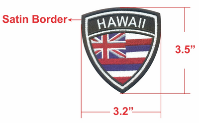 USA Hawaii Flag Name Patch