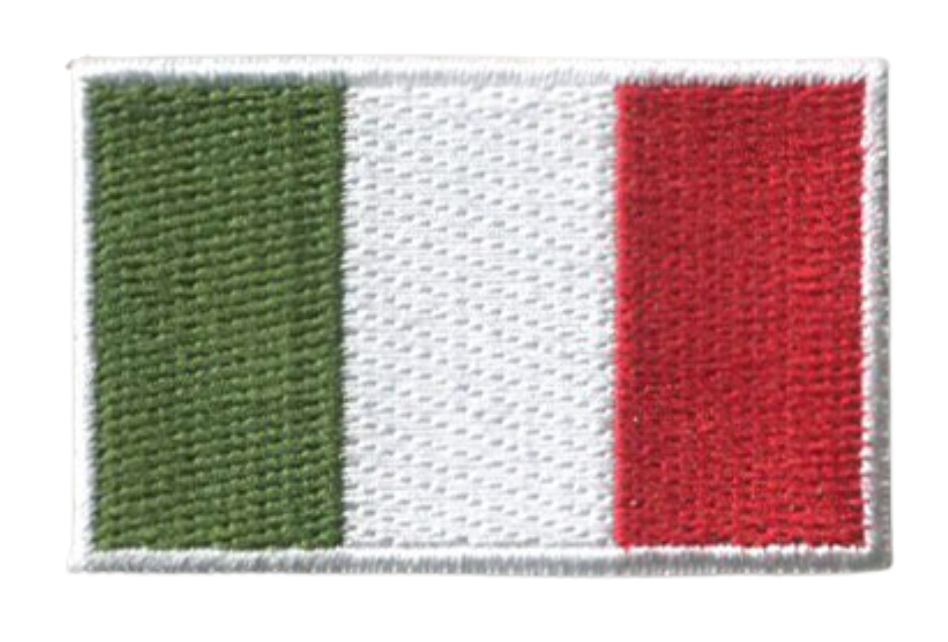 Italy Country MINI Flag 1.8"W x 1.102"H Patch