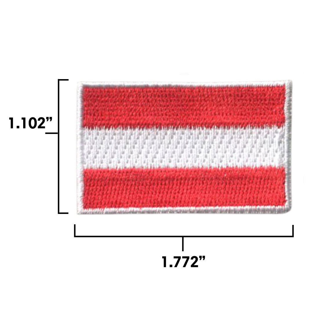 Austria Country MINI Flag 1.8"W x 1.102"H Patch