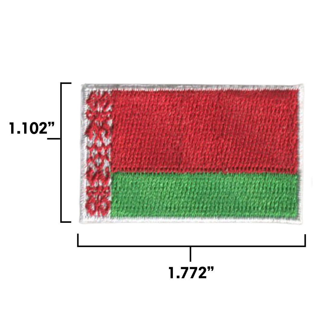 Belarus Country MINI Flag 1.8"W x 1.102"H Patch