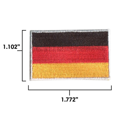 Germany Country MINI Flag 1.8"W x 1.102"H Patch