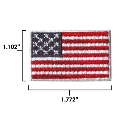 USA Red White & Blue Country MINI Flag 1.8"W x 1.102"H Patch