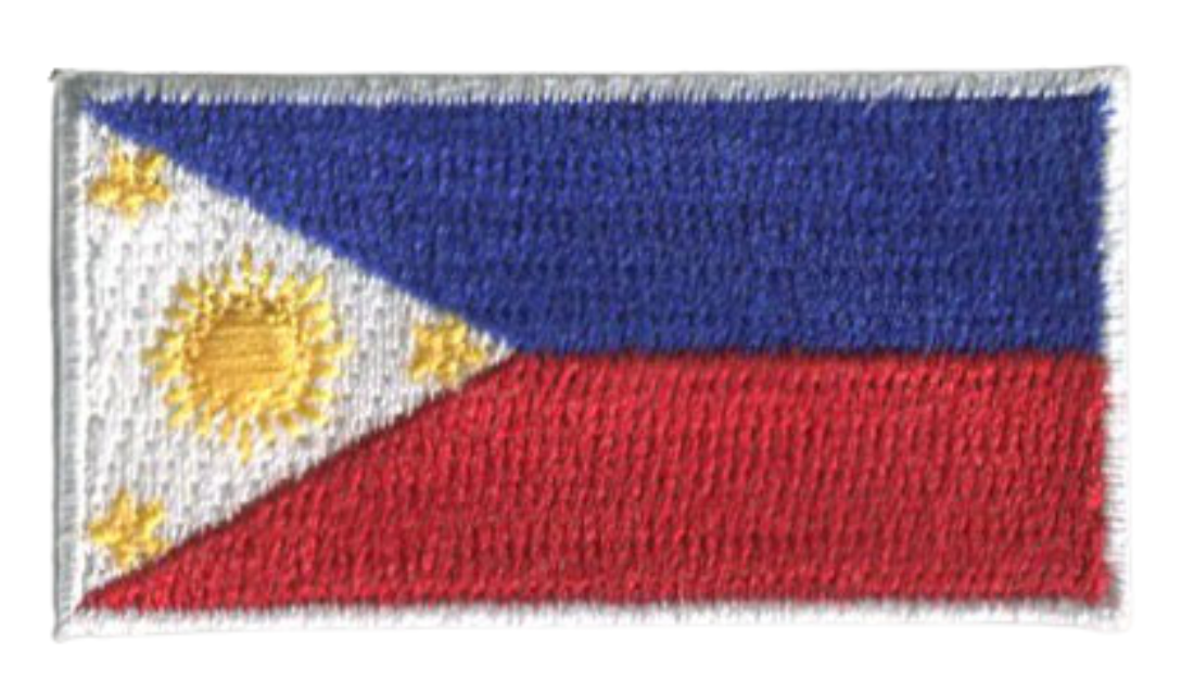 Philippines Country MINI Flag 1.875”W x 1”H Patch