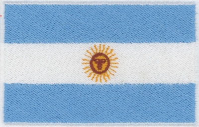 Argentina Country Flag 3.5" x 2.25" Patch