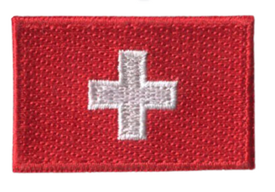 Switzerland Country MINI Flag 1.8"W x 1.102"H Patch