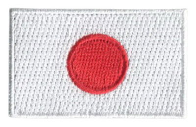 Japan Country MINI Flag 1.8"W x 1.102"H Patch