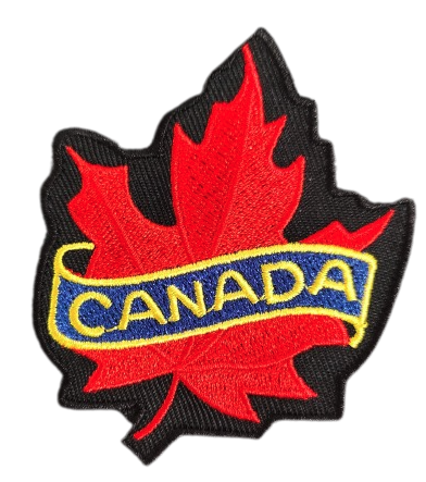 Canada Red Maple Leaf Flag Patch