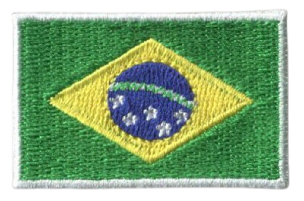 Brazil Country MINI Flag 1.8"W x 1.102"H Patch