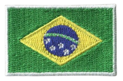 Brazil Country MINI Flag 1.8"W x 1.102"H Patch