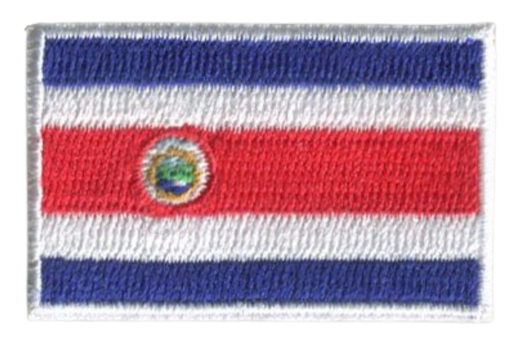 Costa Rica Country MINI Flag 1.8"W x 1.102"H Patch